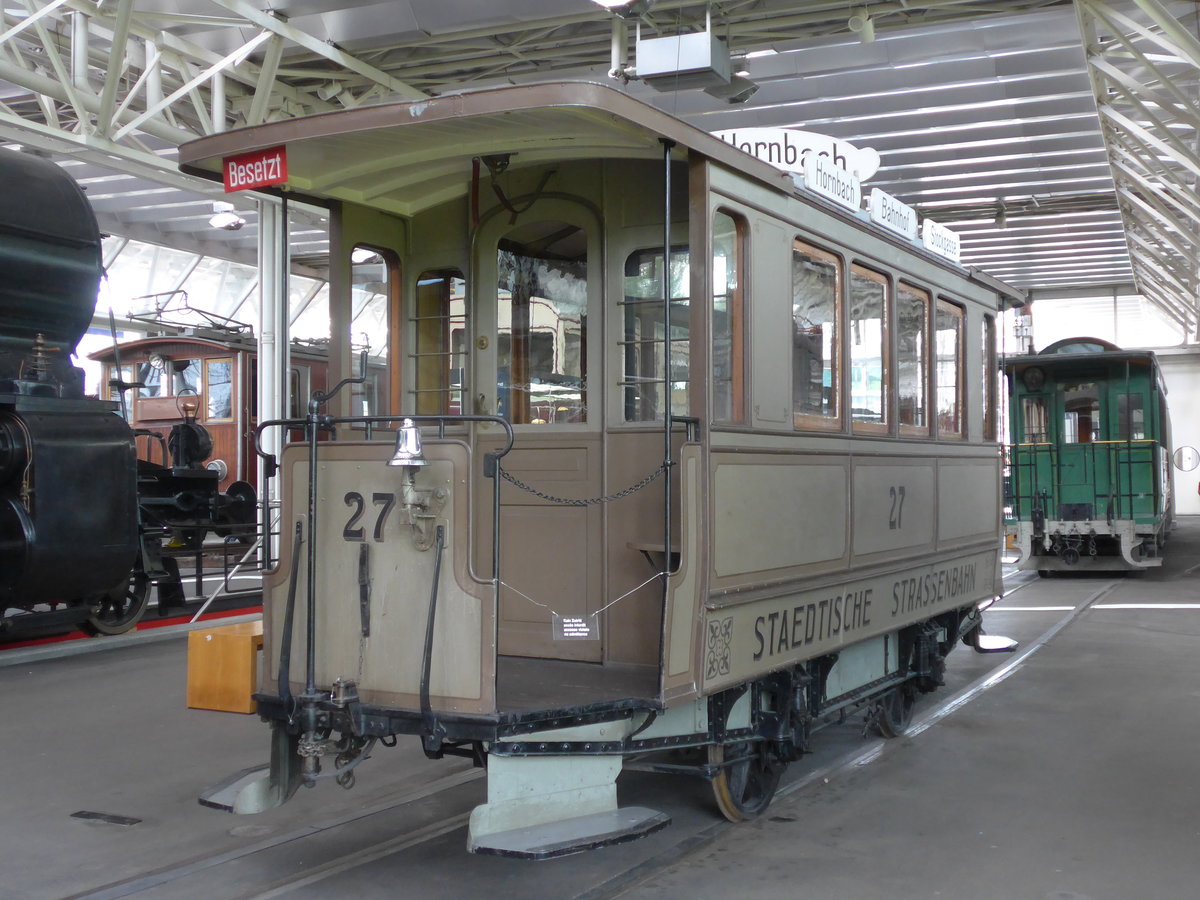 (171'311) - VBZ-R�sslitram - Nr. 27 - am 22. Mai 2016 in Luzern, Verkehrshaus