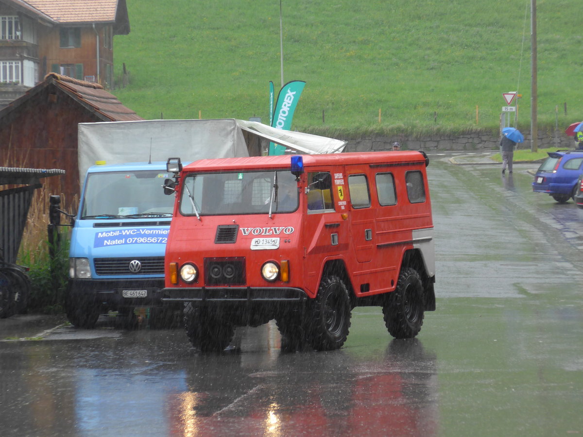 (171'486) - Sapeurs Pompiers, Corbeyrier - VD 1345 U - Volvo am 28. Mai 2016 beim Bahnhof Boltigen