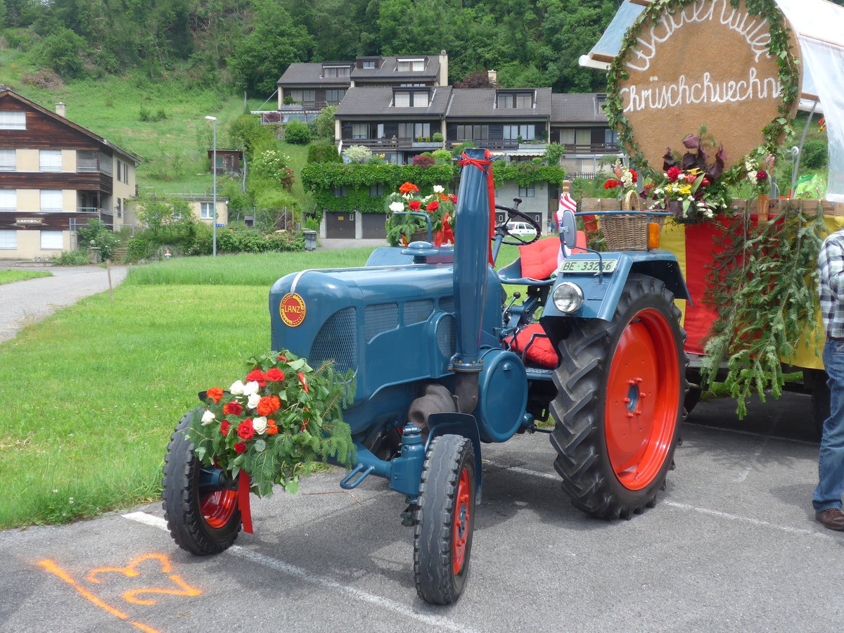 (171'651) - Lanz Bulldog - BE 33'266 - am 5. Juni 2016 am Jodlerfest in Steffisburg