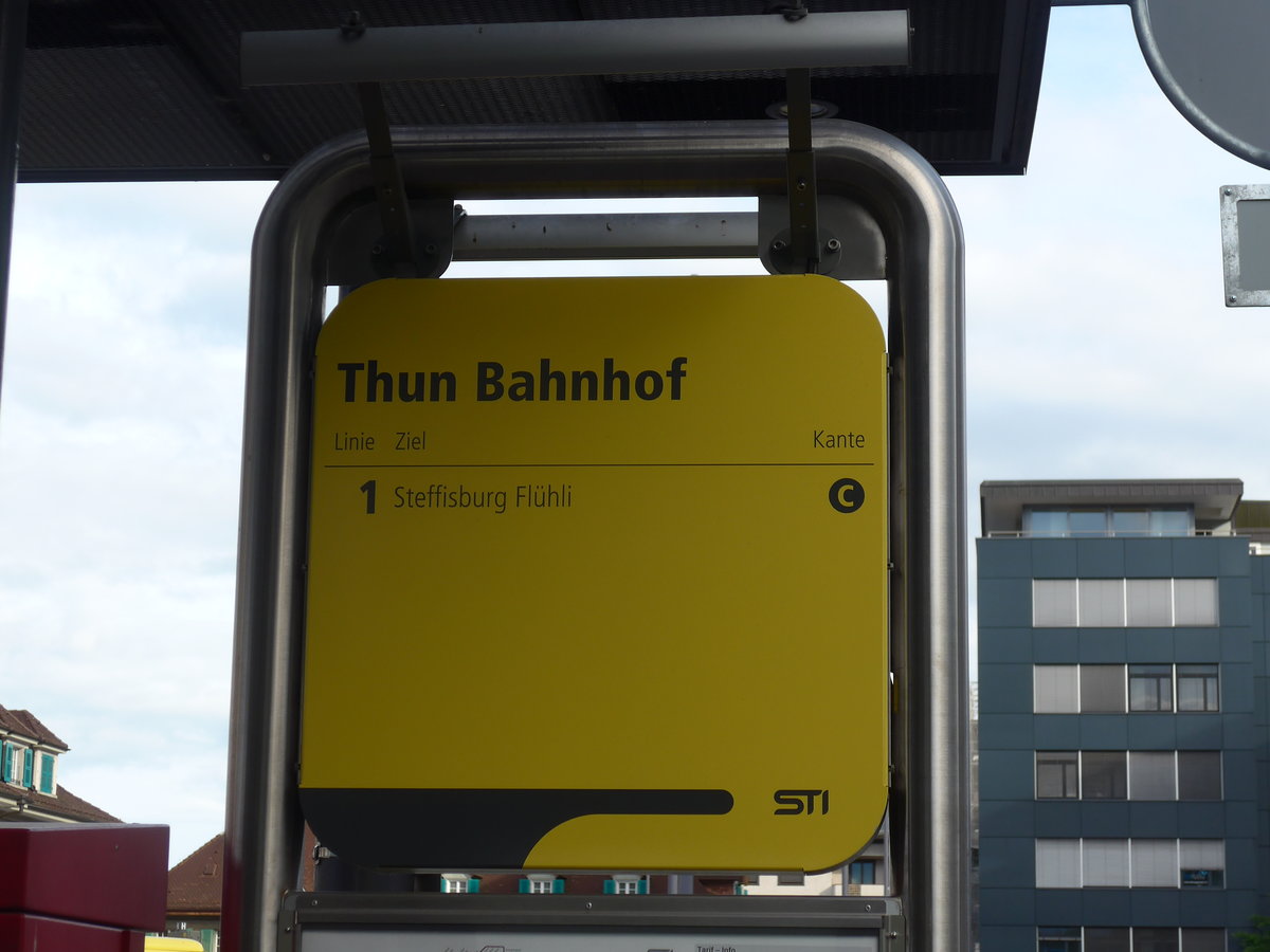 (171'707) - STI-Haltestelle - Thun, Bahnhof - am 12. Juni 2016