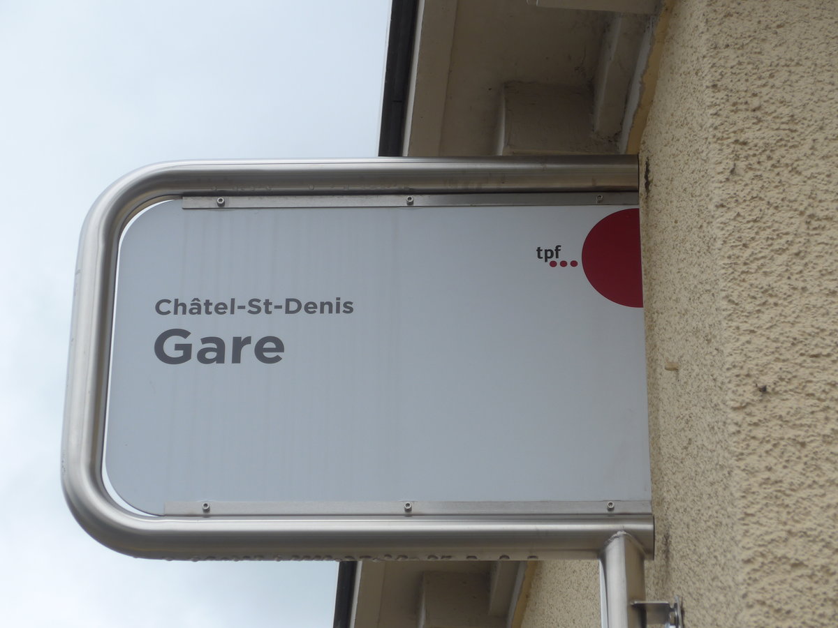 (171'799) - TPF-Haltestelle - Ch�tel-St-Denis, Gare - am 13. Juni 2016