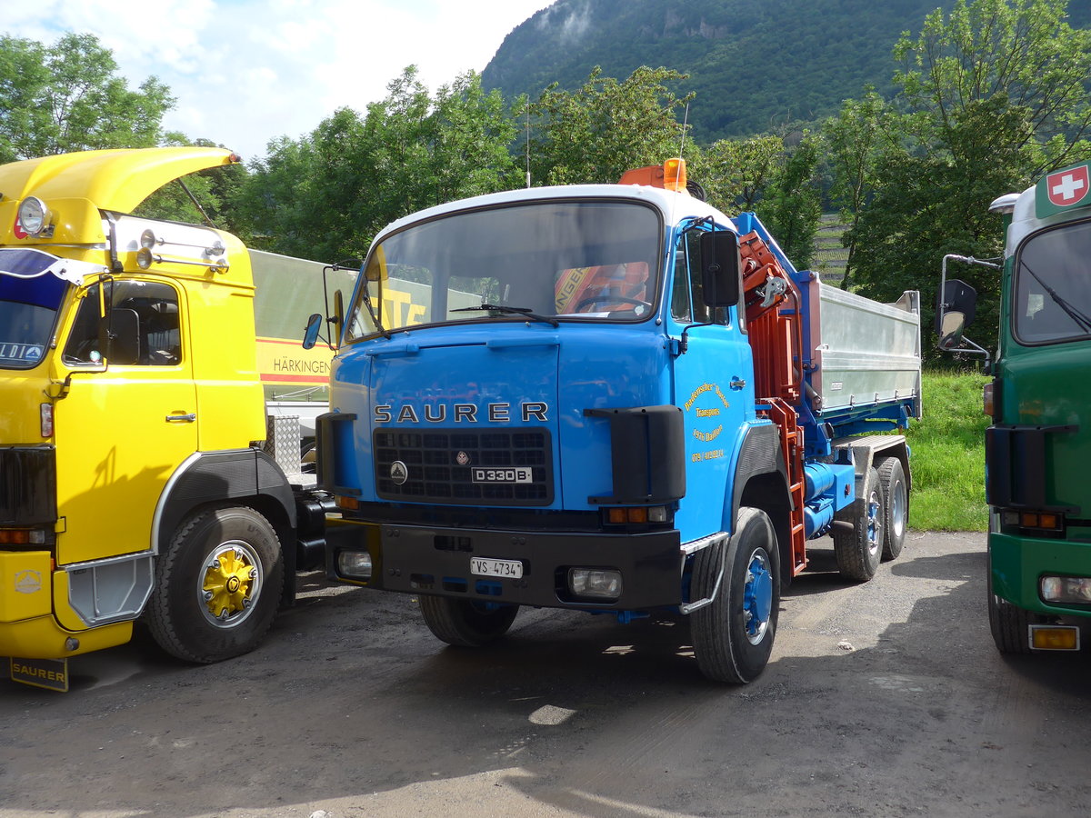 (172'007) - Badertscher, Daillon - VS 4734 - Saurer am 25. Juni 2016 in Aigle, Saurertreffen