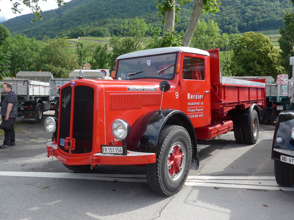 (172'009) - Bersier, F�tigny - Nr. 9/FR 151'156 - Saurer am 25. Juni 2016 in Aigle, Saurertreffen