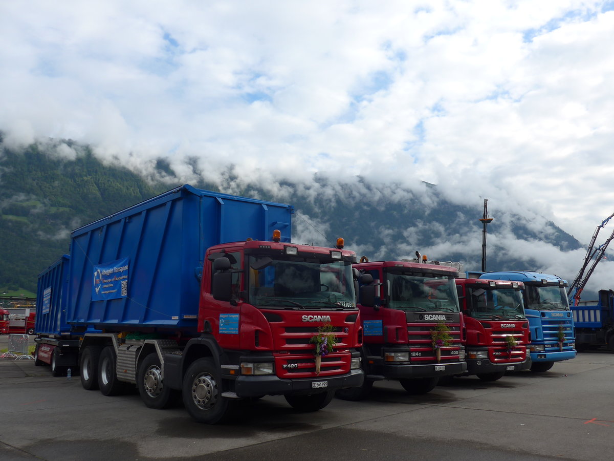 (172'218) - Abegglen, Brienz - BE 261'999 - Scania am 26. Juni 2016 in Interlaken, Flugplatz