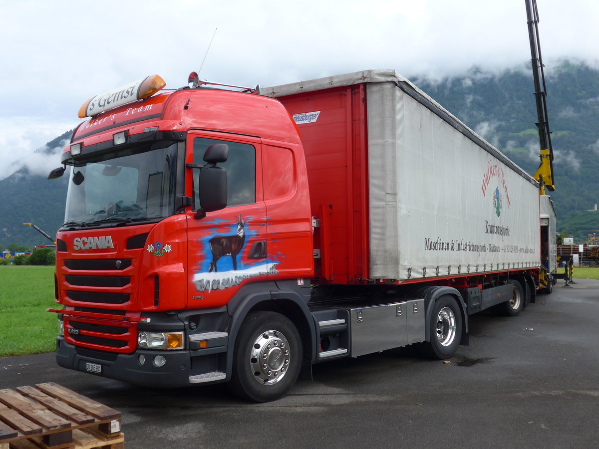 (172'223) - Walker, R�ttenen - SO 165'901 - Scania am 26. Juni 2016 in Interlaken, Flugplatz
