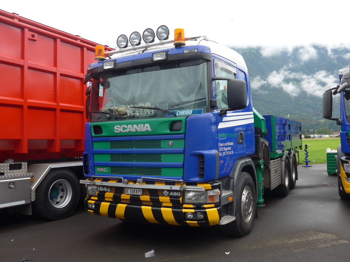(172'240) - Reinhard, Bigenthal - BE 108'875 - Scania am 26. Juni 2016 in Interlaken, Flugplatz