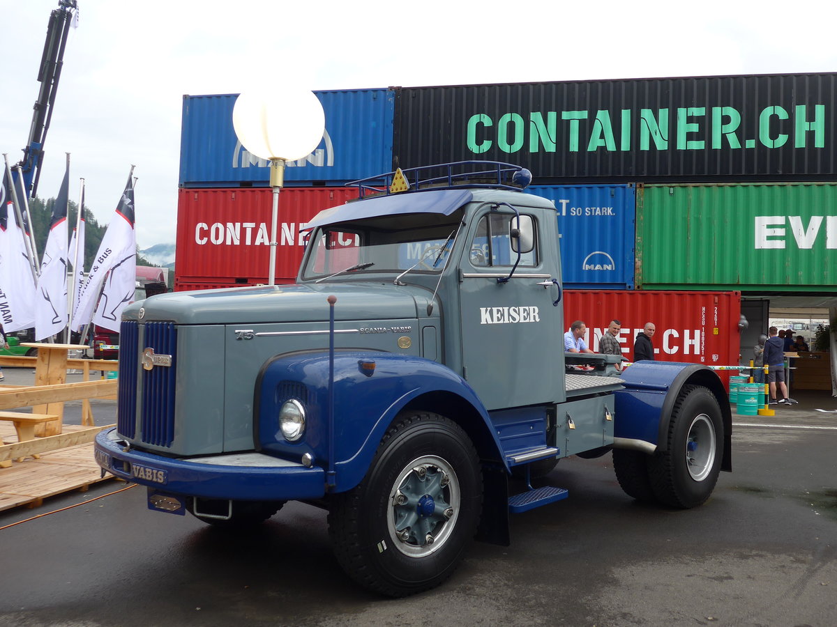 (172'261) - Keiser - Scania am 26. Juni 2016 in Interlaken, Flugplatz