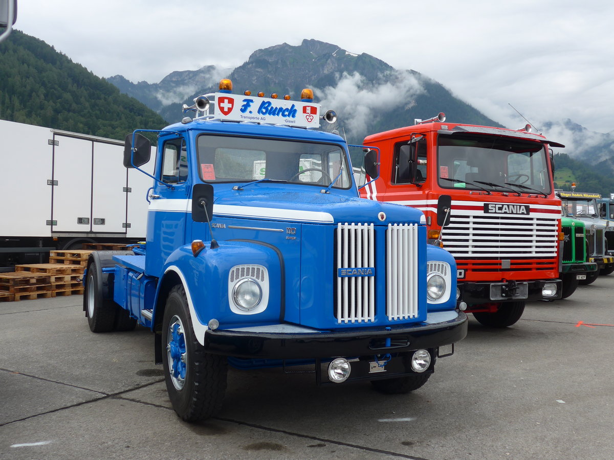 (172'265) - Burch, Giswil - Scania am 26. Juni 2016 in Interlaken, Flugplatz