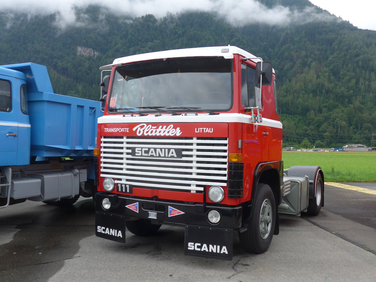 (172'277) - Bl�ttler, Littau - Scania am 26. Juni 2016 in Interlaken, Flugplatz