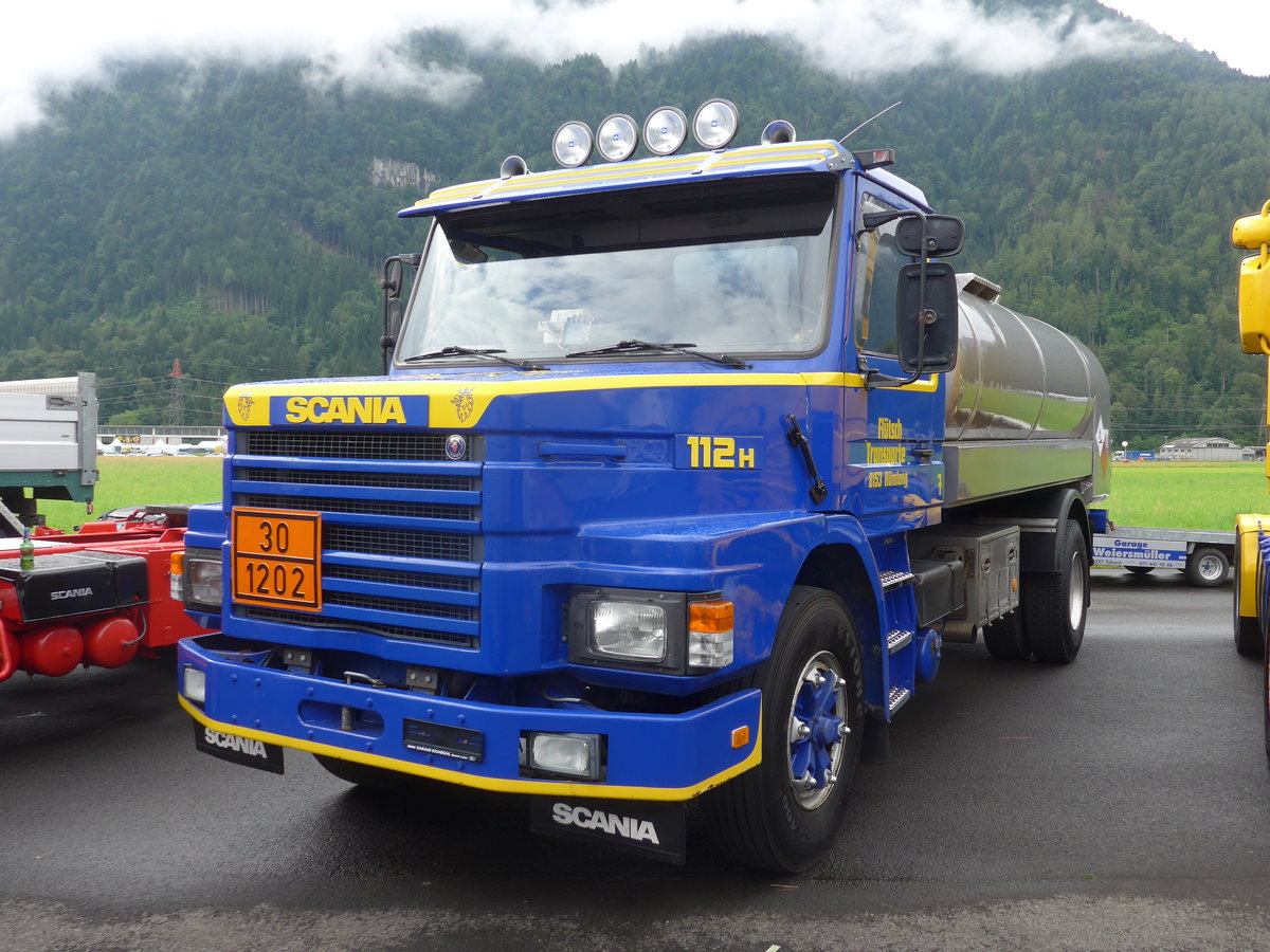 (172'282) - Fl�tsch, R�mlang - Nr. 7 - Scania am 26. Juni 2016 in Interlaken, Flugplatz