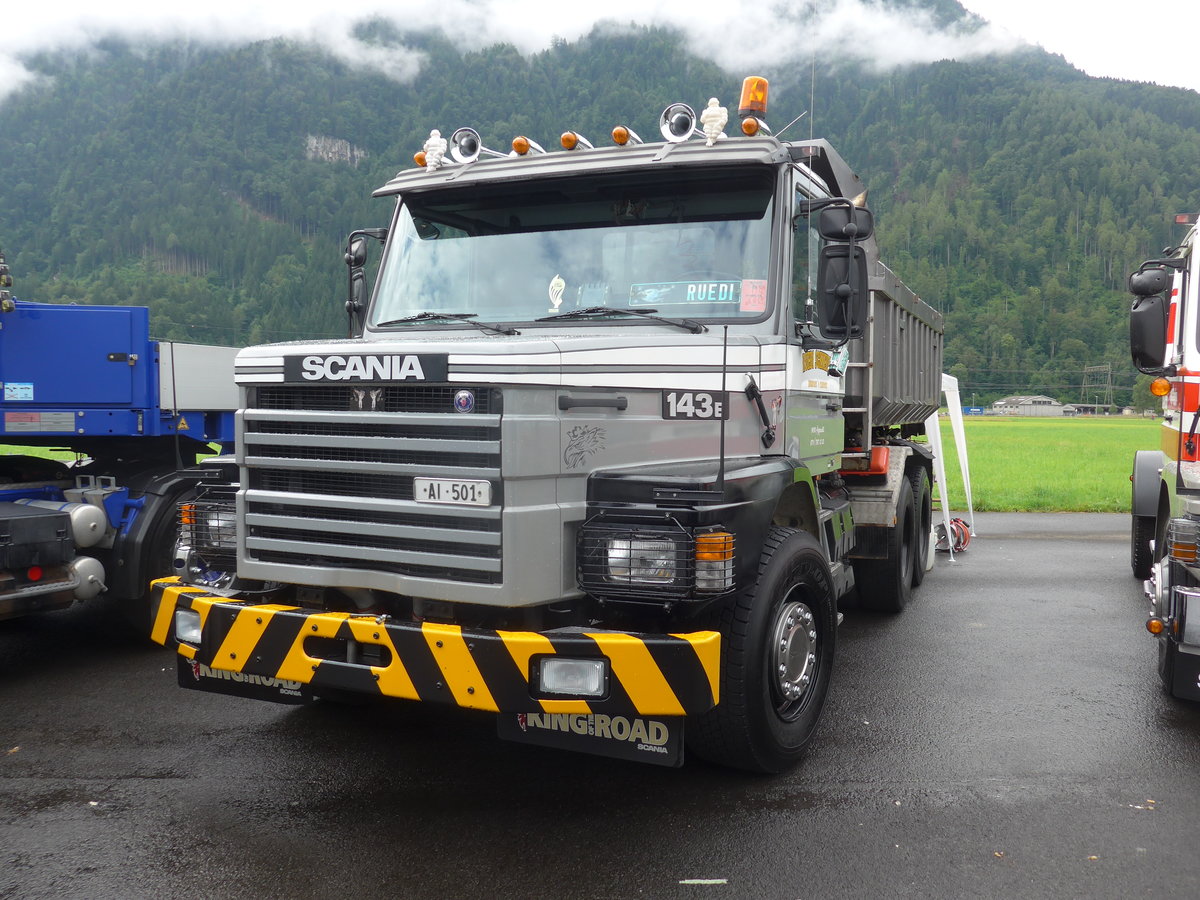 (172'285) - Schneider, Appenzell - AI 501 - Scania am 26. Juni 2016 in Interlaken, Flugplatz