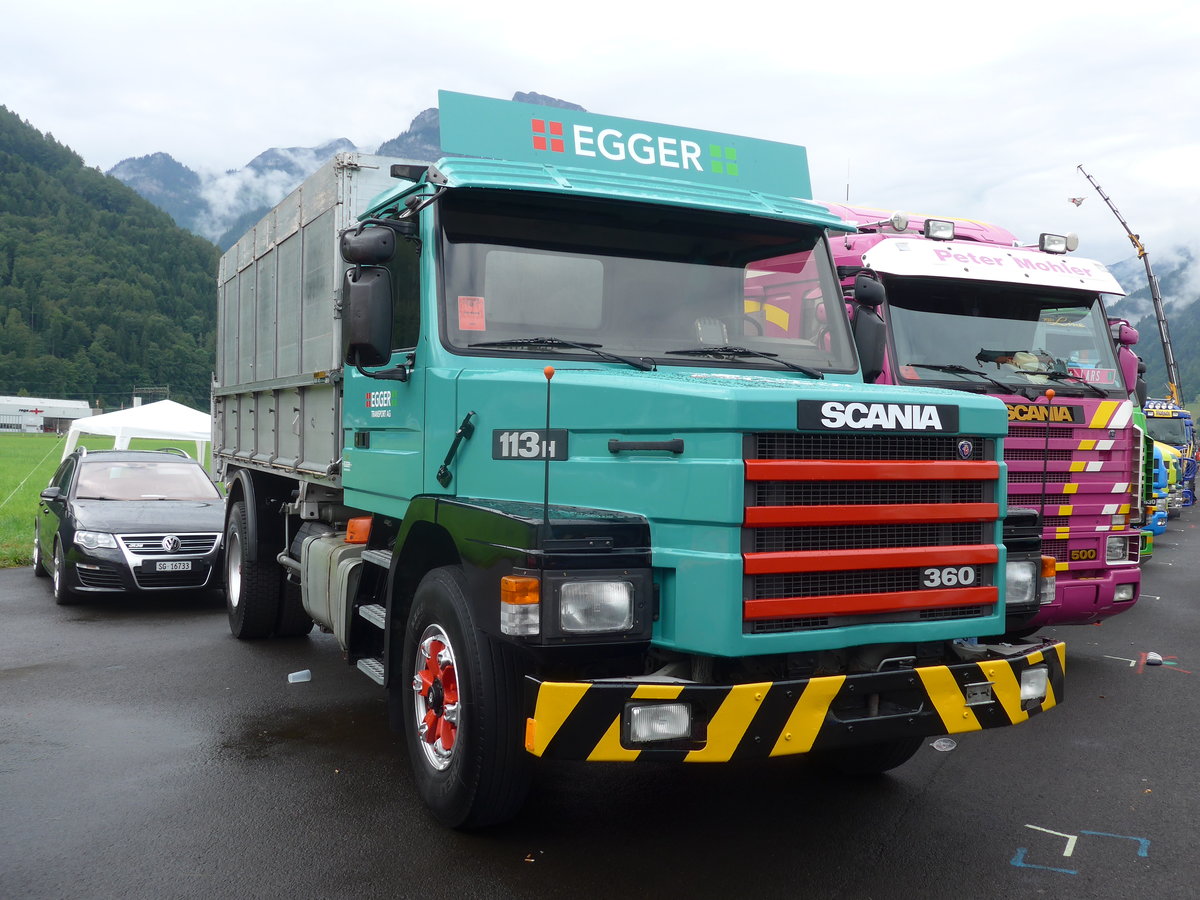 (172'292) - Egger, Waldkirch - Scania am 26. Juni 2016 in Interlaken, Flugplatz