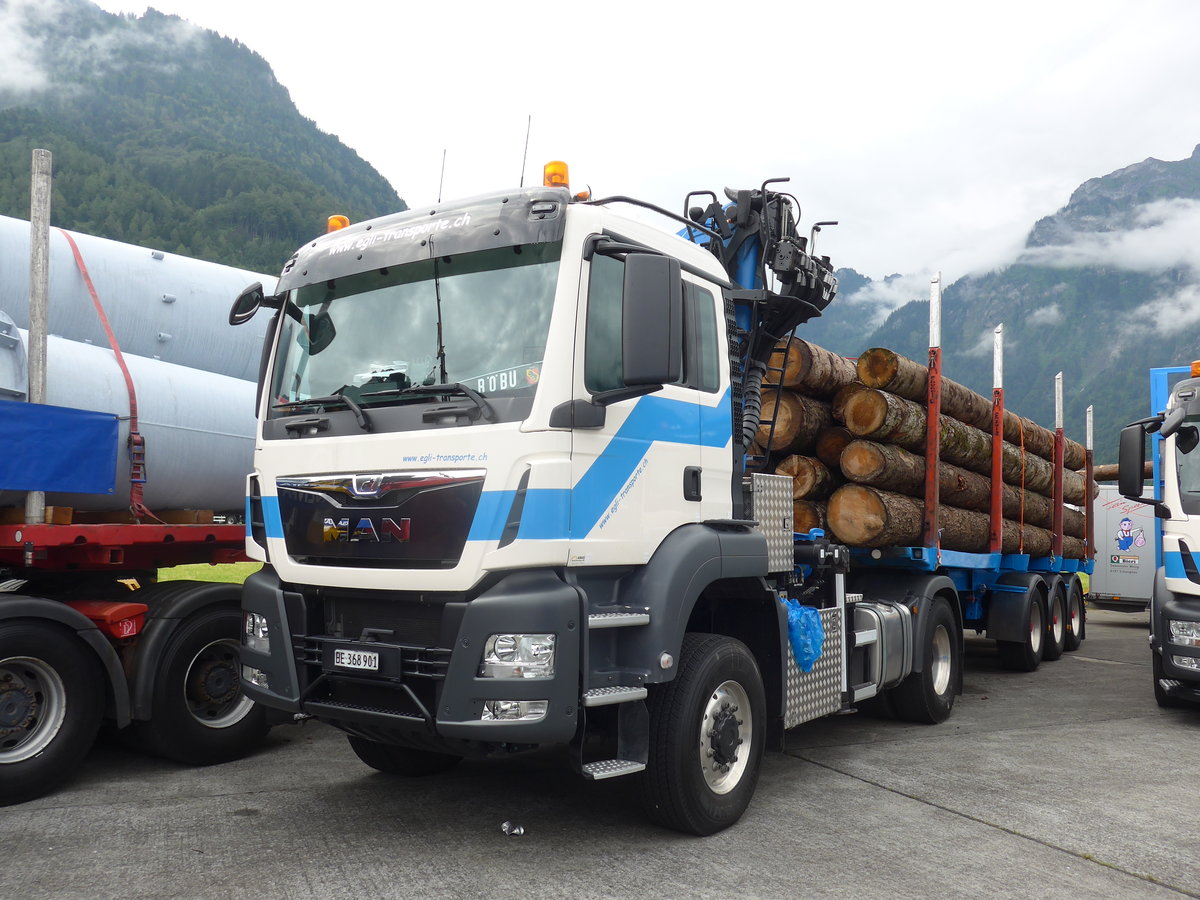 (172'323) - Egli, Schangnau - BE 368'901 - MAN am 26. Juni 2016 in Interlaken, Flugplatz