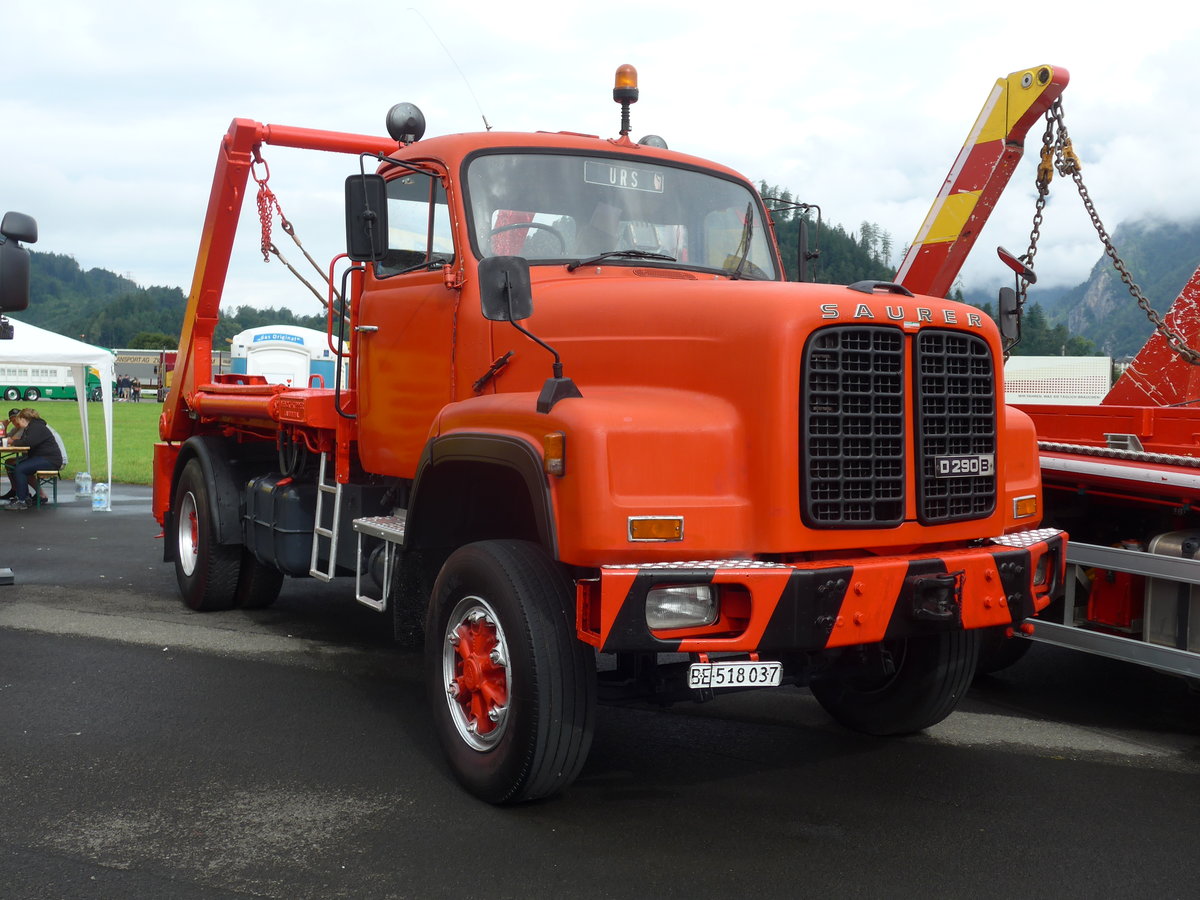 (172'336) - Saurer - BE 518'037 - am 26. Juni 2016 in Interlaken, Flugplatz