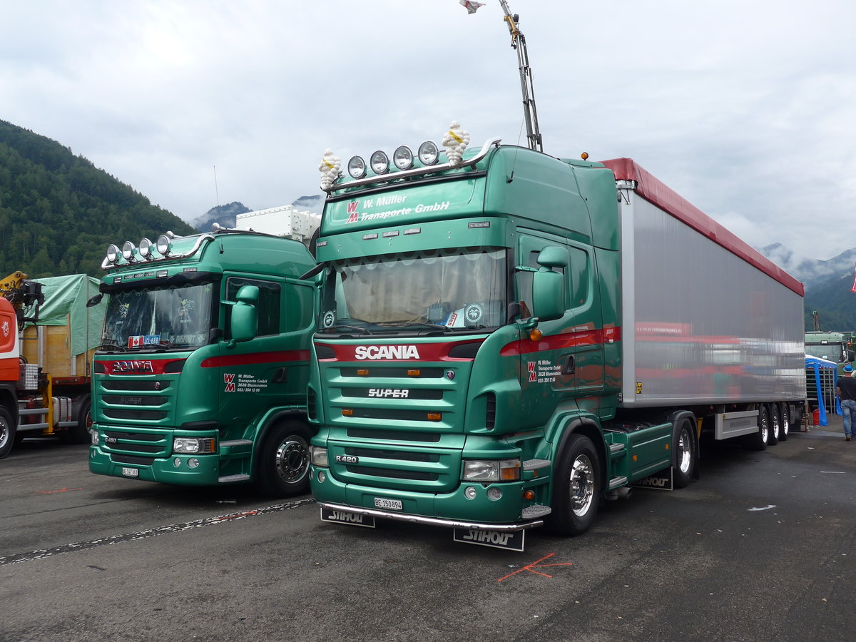(172'343) - M�ller, Blumenstein - BE 150'894 - Scania am 26. Juni 2016 in Interlaken, Flugplatz