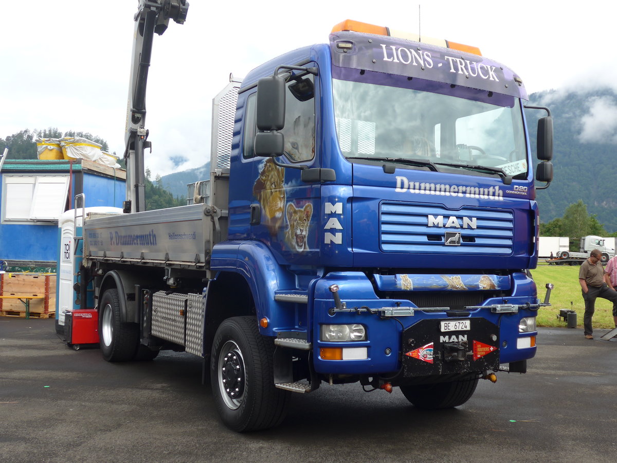 (172'345) - Dummermuth, Heiligenschwendi - BE 6724 - MAN am 26. Juni 2016 in Interlaken, Flugplatz