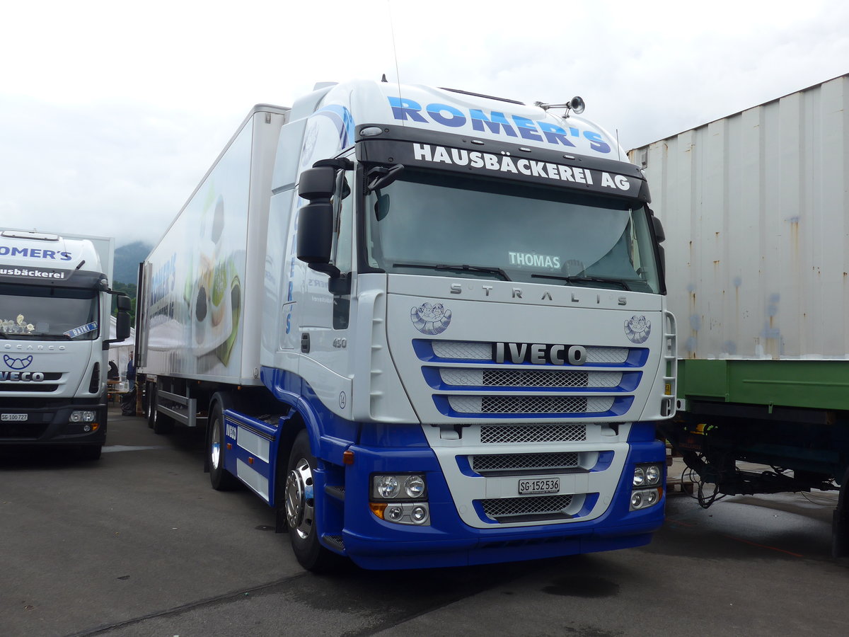 (172'372) - Romer's, Benken - Nr. 14/SG 152'536 - Iveco am 26. Juni 2016 in Interlaken, Flugplatz