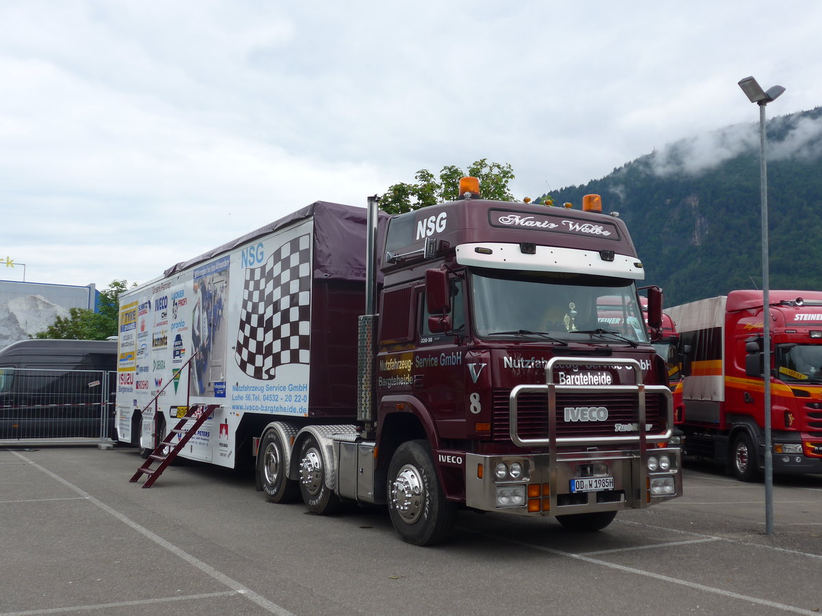 (172'412) - Nutzfahrzeug-Service, Bargteheide - OD-W 1985H - Iveco am 26. Juni 2016 in Interlaken, Flugplatz