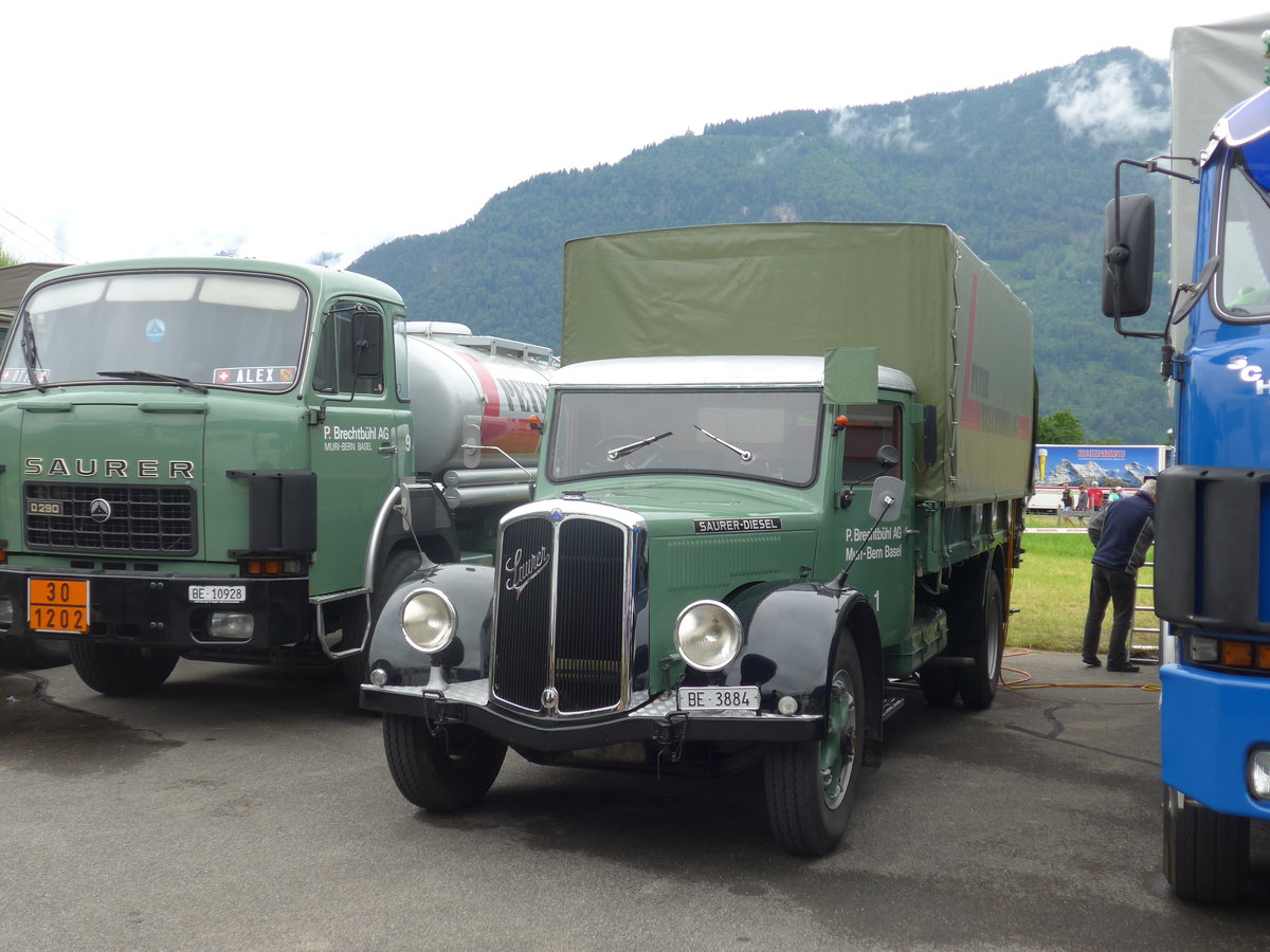 (172'453) - Brechtb�hl, Muri - Nr. 1/BE 3884 - Saurer am 26. Juni 2016 in Interlaken, Flugplatz