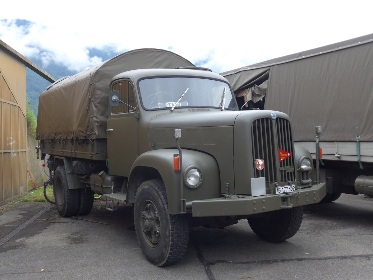 (172'456) - Saurer - AG 177'802 - am 26. Juni 2016 in Interlaken, Flugplatz