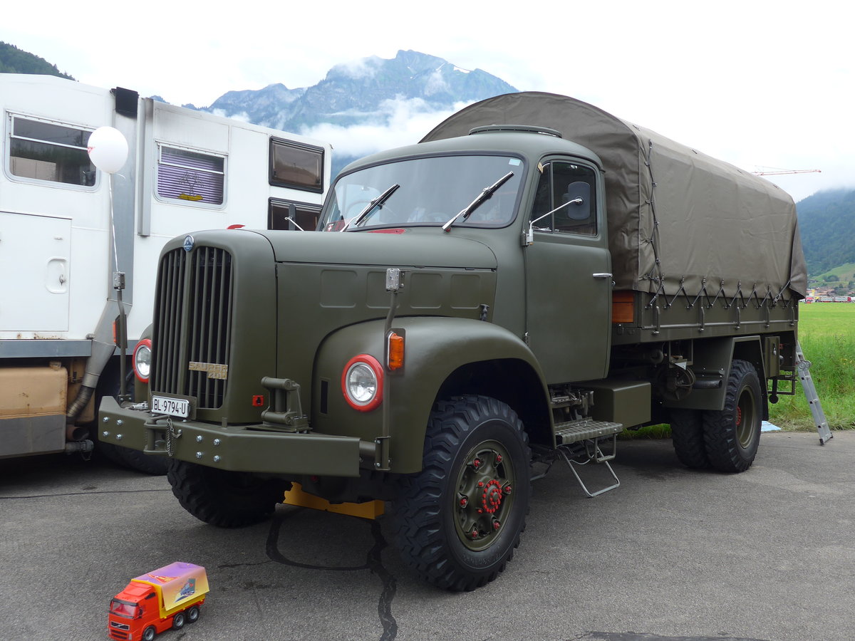 (172'457) - Saurer - BL 9794 U - am 26. Juni 2016 in Interlaken, Flugplatz