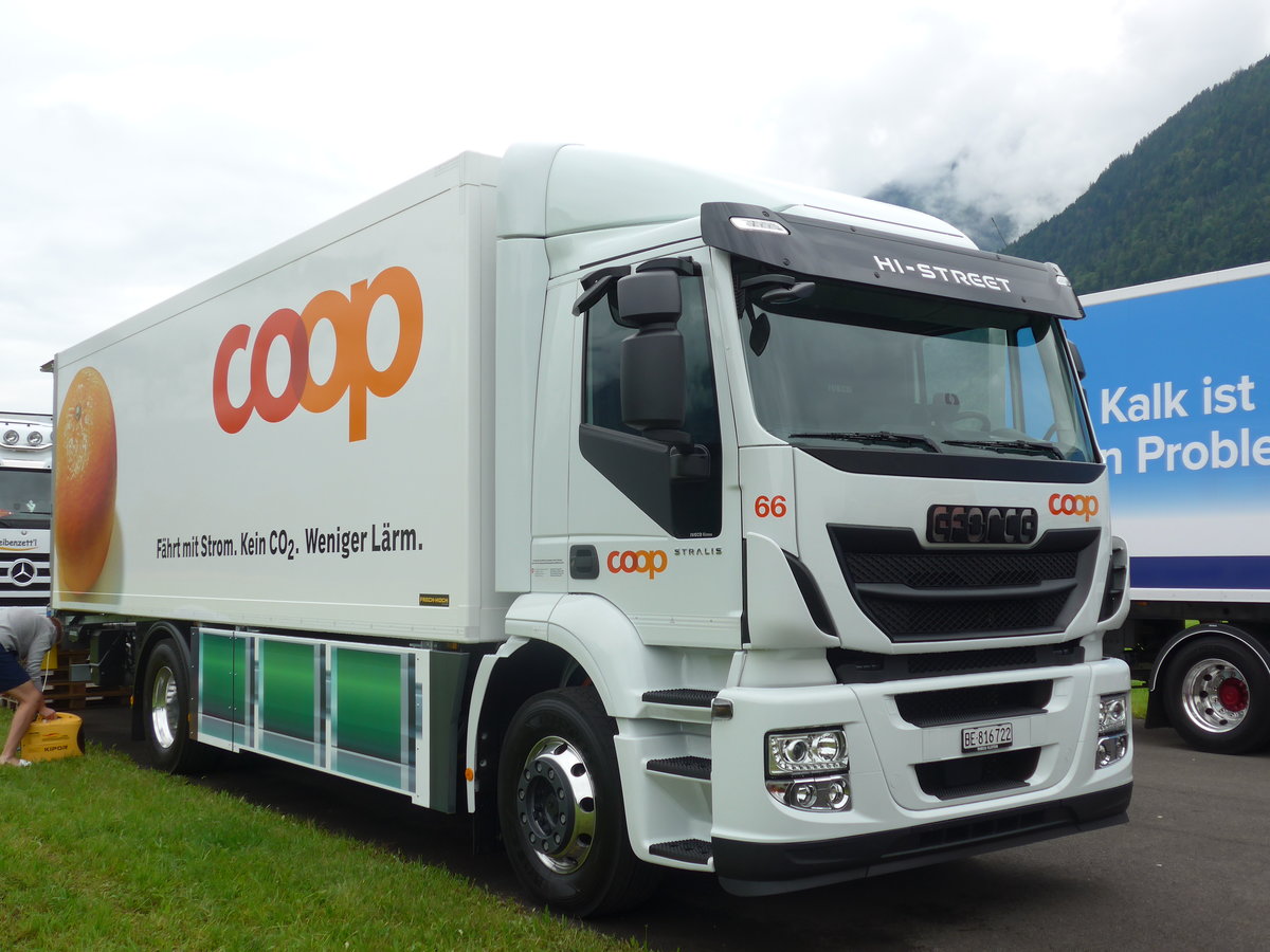 (172'483) - Coop - Nr. 66/BE 816'722 - Iveco am 26. Juni 2016 in Interlaken, Flugplatz