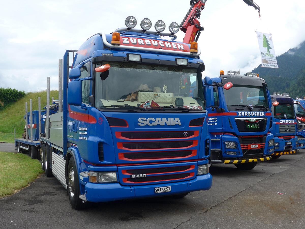 (172'499) - Zurbuchen, Habkern - SO 123'277 - Scania am 26. Juni 2016 in Interlaken, Flugplatz