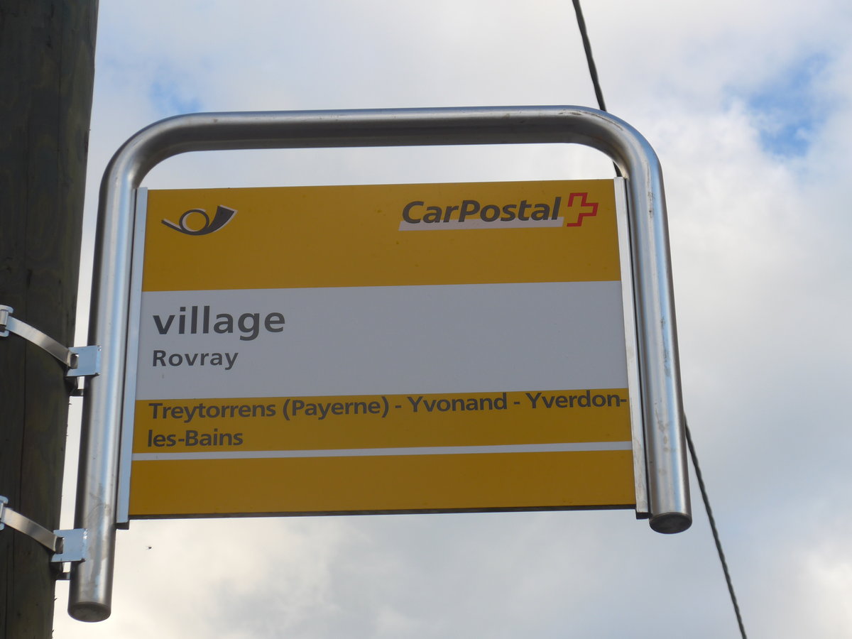(172'866) - PostAuto-Haltestelle - Rovray, village - am 13. Juli 2016
