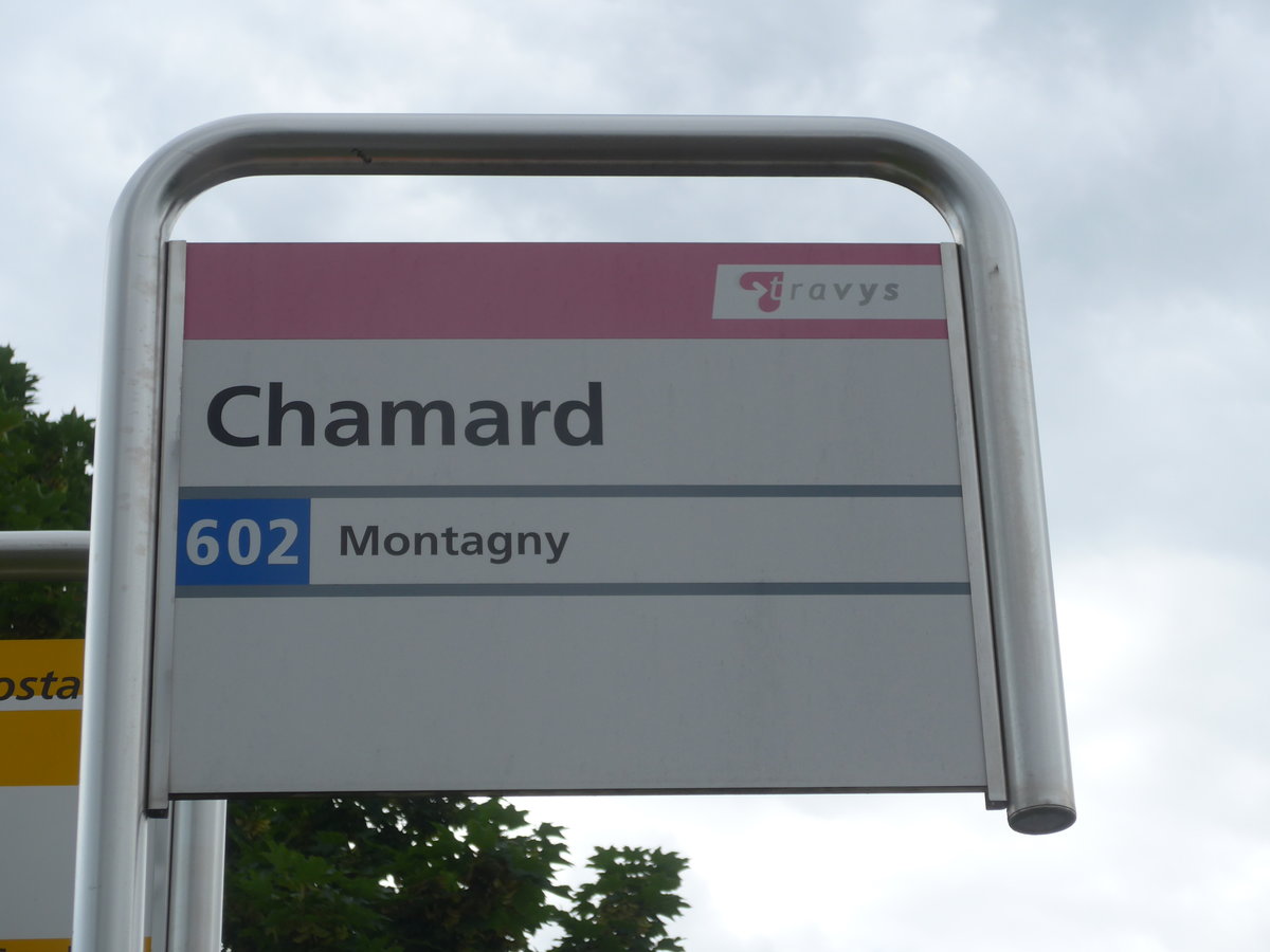 (173'028) - TRAVYS-Haltestelle - Montagny, Chamard - am 15. Juli 2016