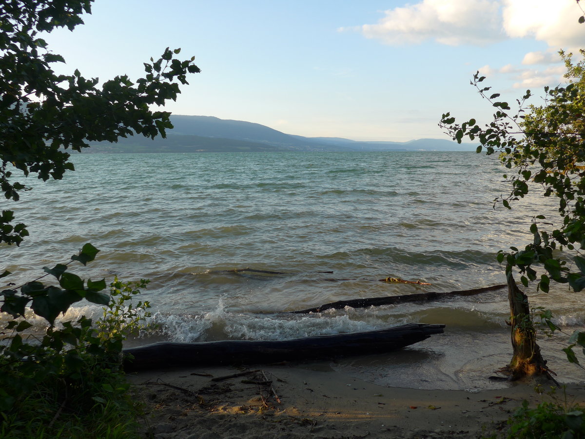 (173'054) - Abendstimmung am Neuenburgersee am 15. Juli 2016 bei Yvonand