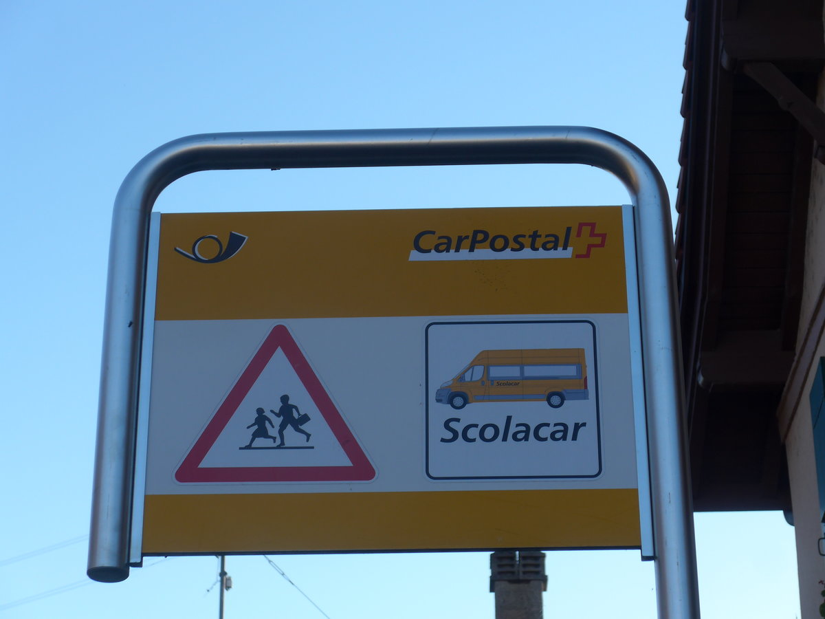 (173'127) - PostAuto-Haltestelle - Susc�vaz, Scolacar - am 19. Juli 2016