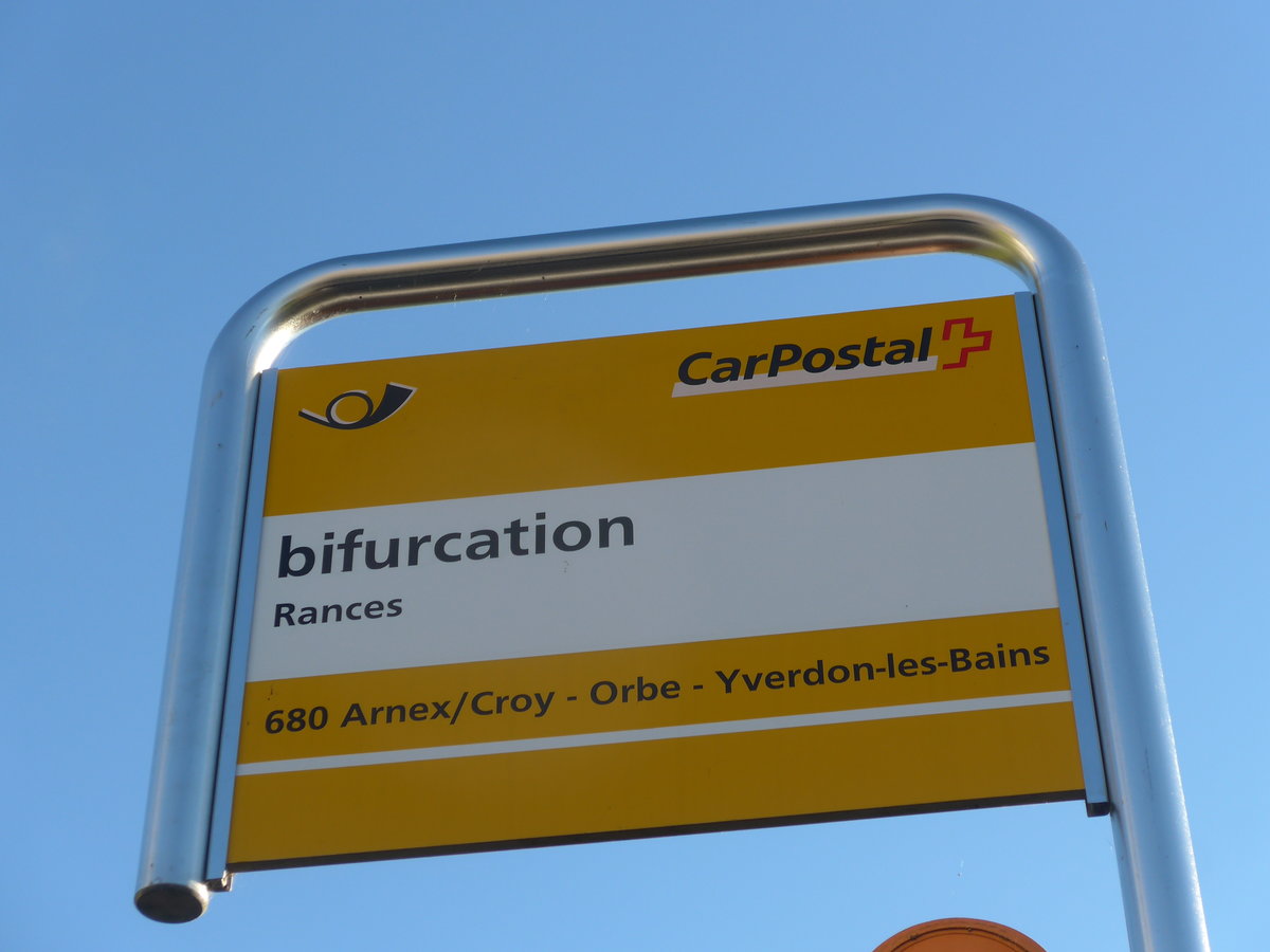 (173'155) - PostAuto-Haltestelle - Rances, bifurcation - am 20. Juli 2016