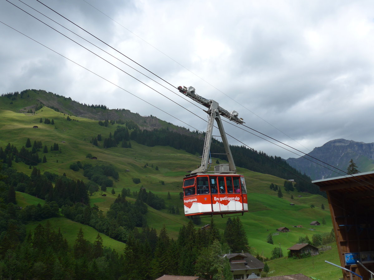 (173'412) - Luftseilbahn Unter dem Birg Engstligenalp - LUBE 3 - am 31. Juli 2016 in Adelboden, Unter dem Birg