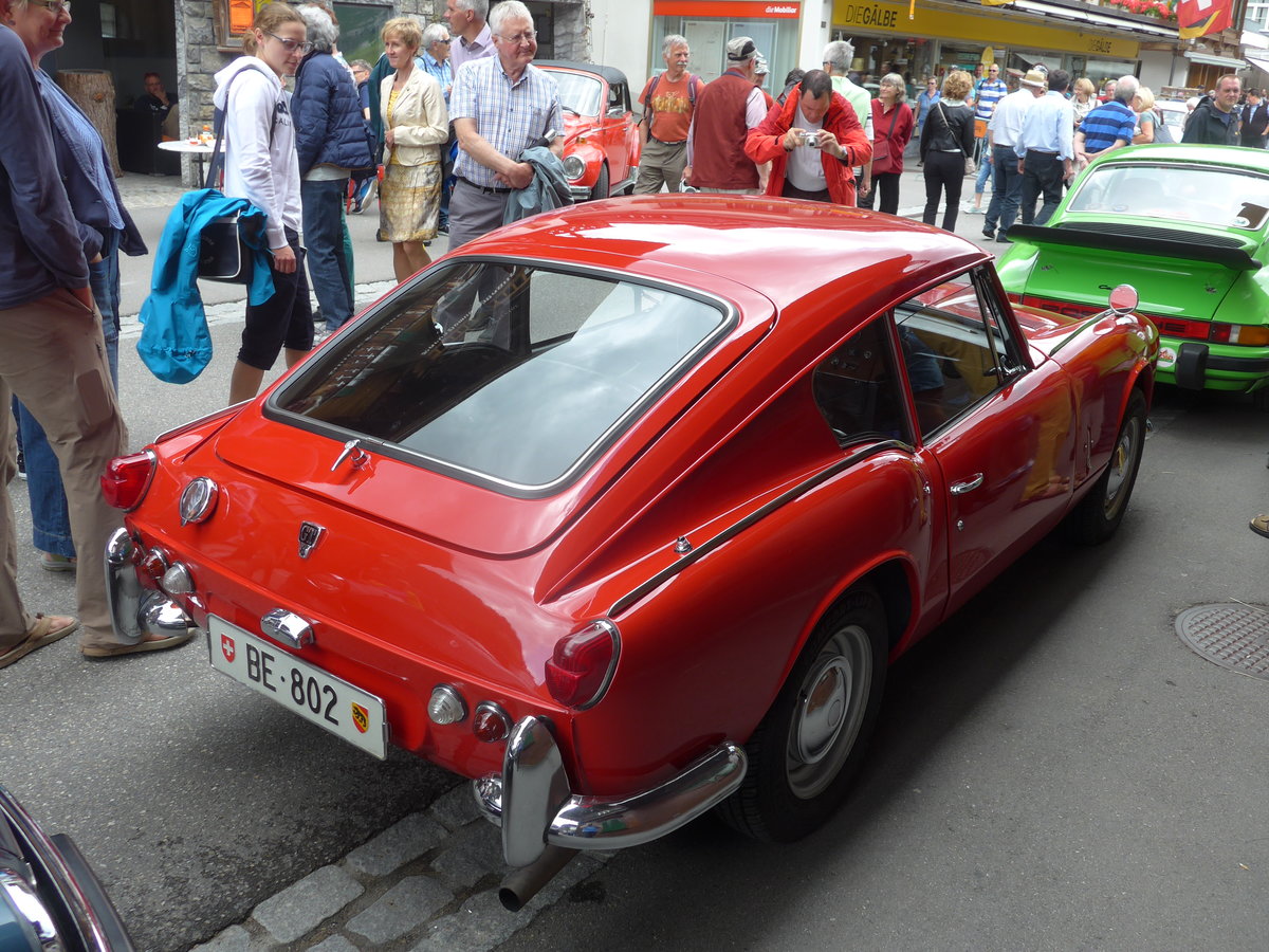(173'501) - Triumph - BE 802 - am 31. Juli 2016 in Adelboden, Dorfstrasse