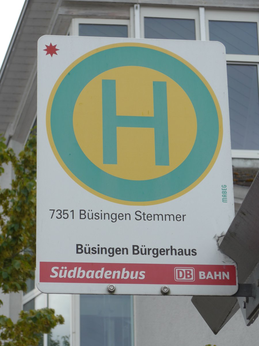 (173'954) - Bus-Haltestelle - B�singen, B�rgerhaus - am 20. August 2016