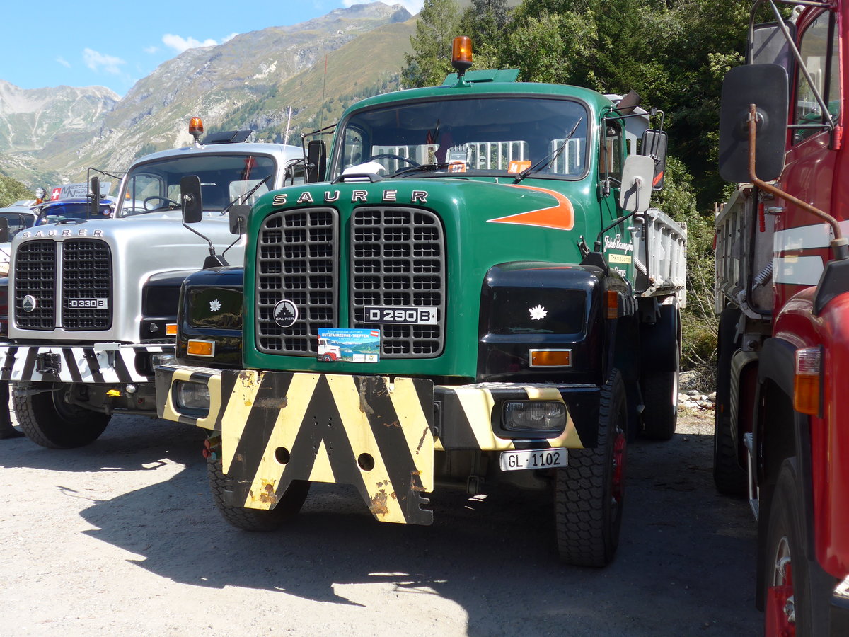 (174'700) - Baumgartner, Glarus - GL 1102 - Saurer am 10. September 2016 in Campo, Saurertreffen