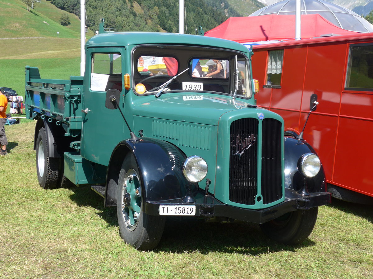 (174'706) - Saurer - TI 15'819 - am 10. September 2016 in Campo, Saurertreffen