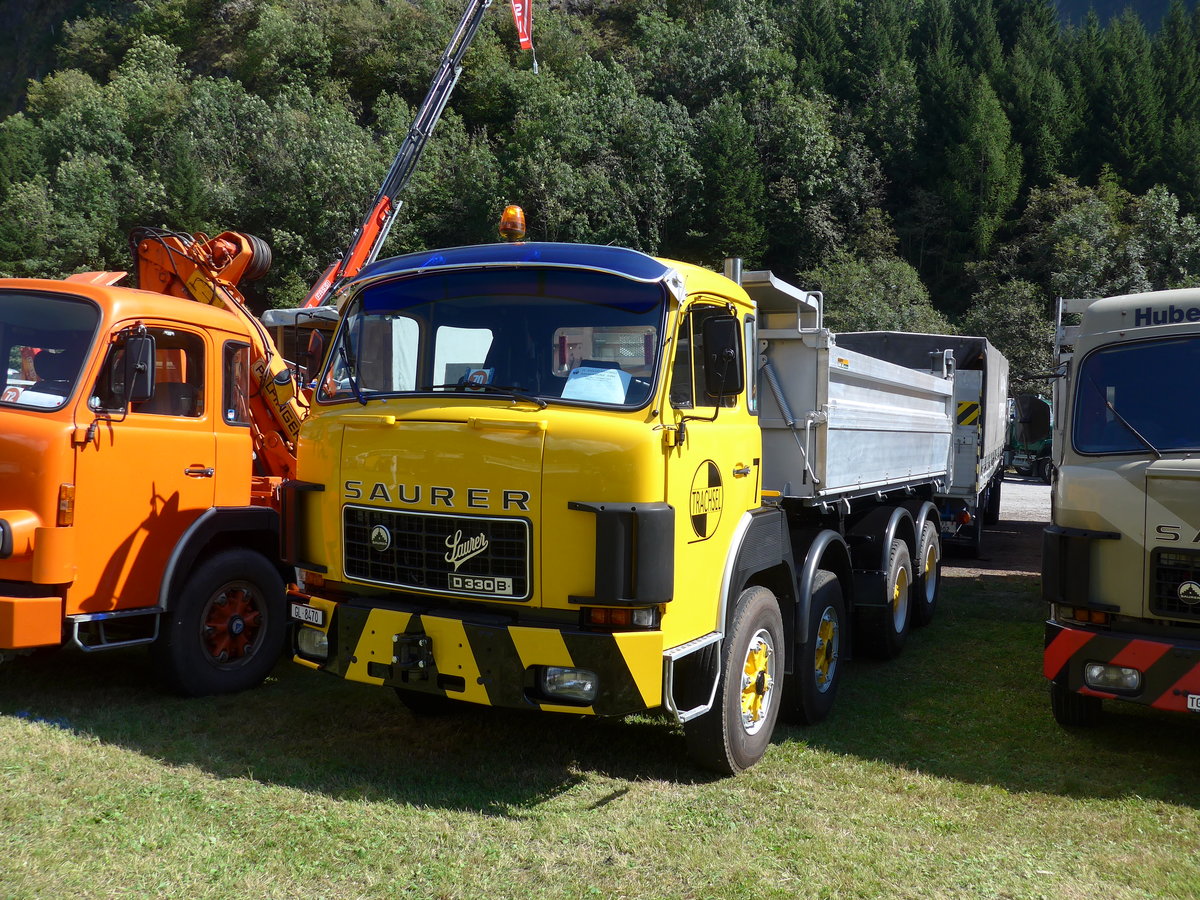(174'719) - Trachsel - Nr. 7/GL 8470 - Saurer am 10. September 2016 in Campo, Saurertreffen