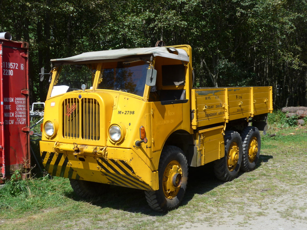 (174'734) - Saurer - TI 505 U - (ex M+2798) am 10. September 2016 in Campo, Saurertreffen
