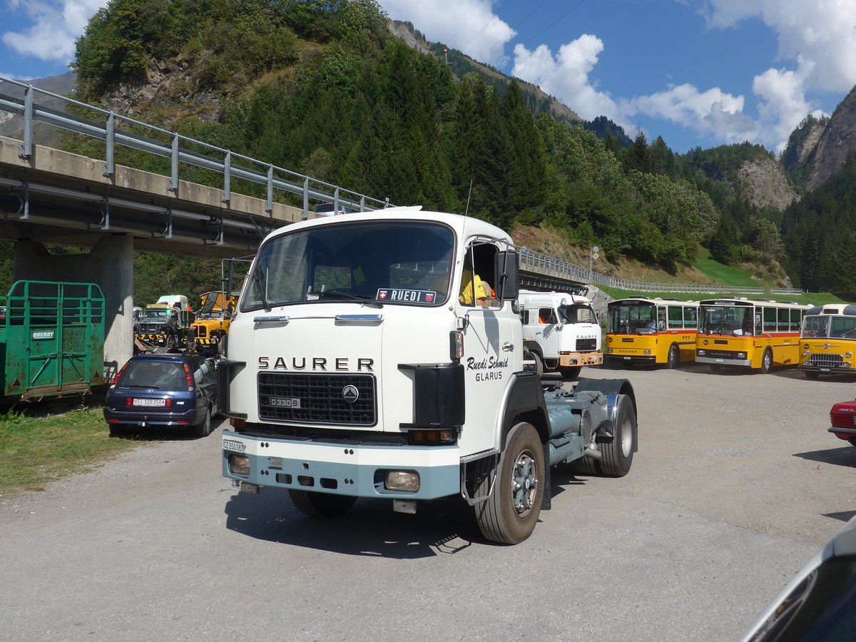 (174'760) - Schmid, Glarus - SZ 200'087 - Saurer am 10. September 2016 in Campo, Saurertreffen