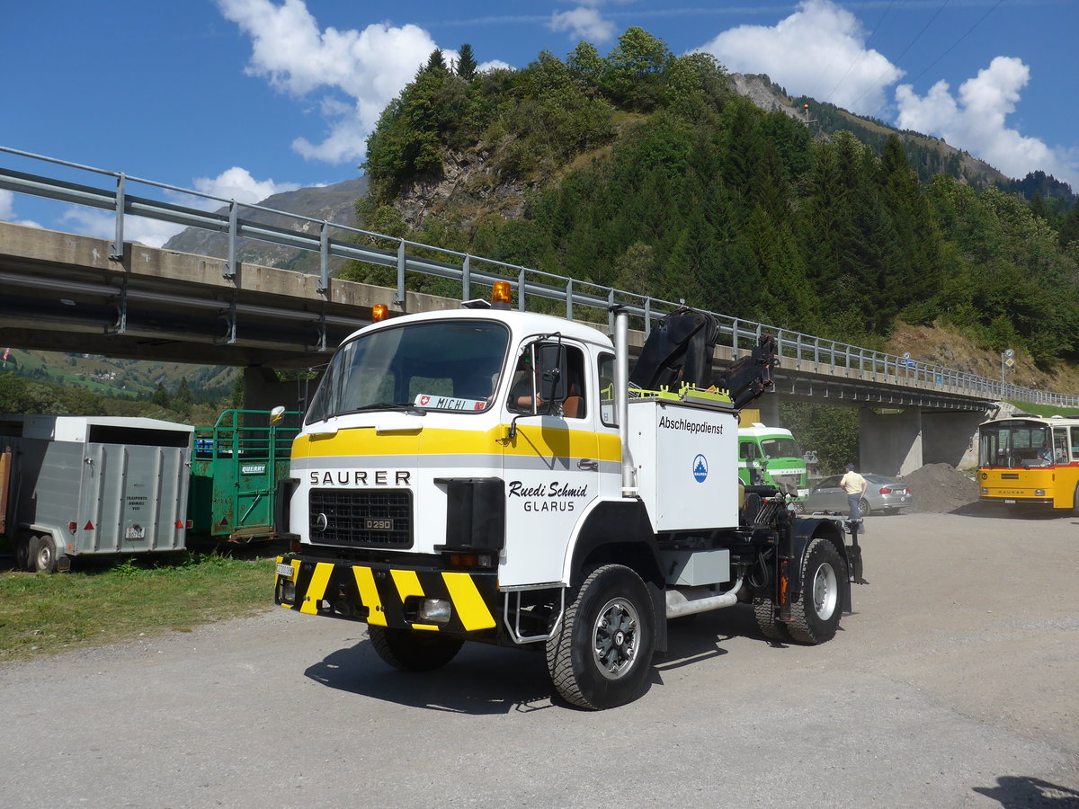 (174'762) - Schmid, Glarus - SZ 200'088 - Saurer am 10. September 2016 in Campo, Saurertreffen