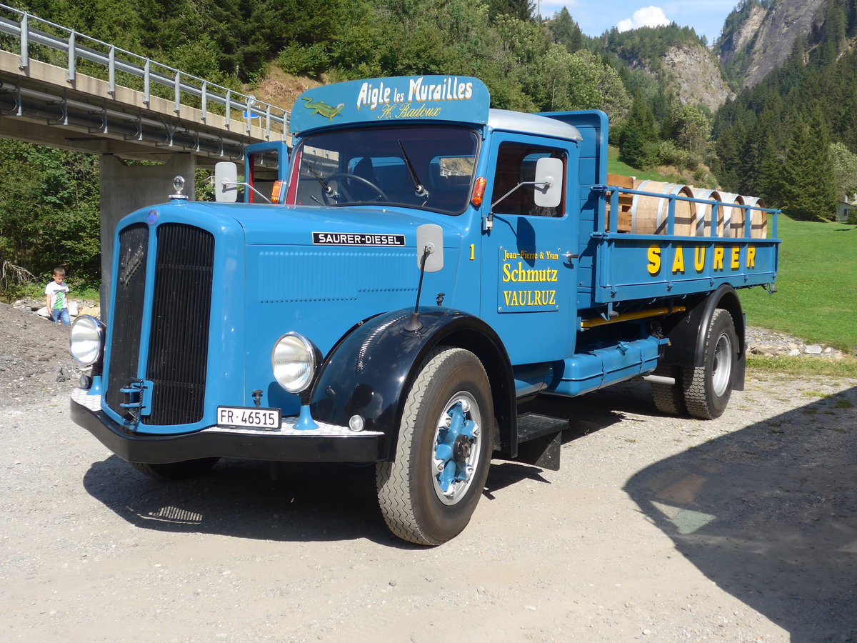 (174'784) - Schmutz, Vaulruz - Nr. 1/FR 46'515 - Saurer am 10. September 2016 in Campo, Saurertreffen