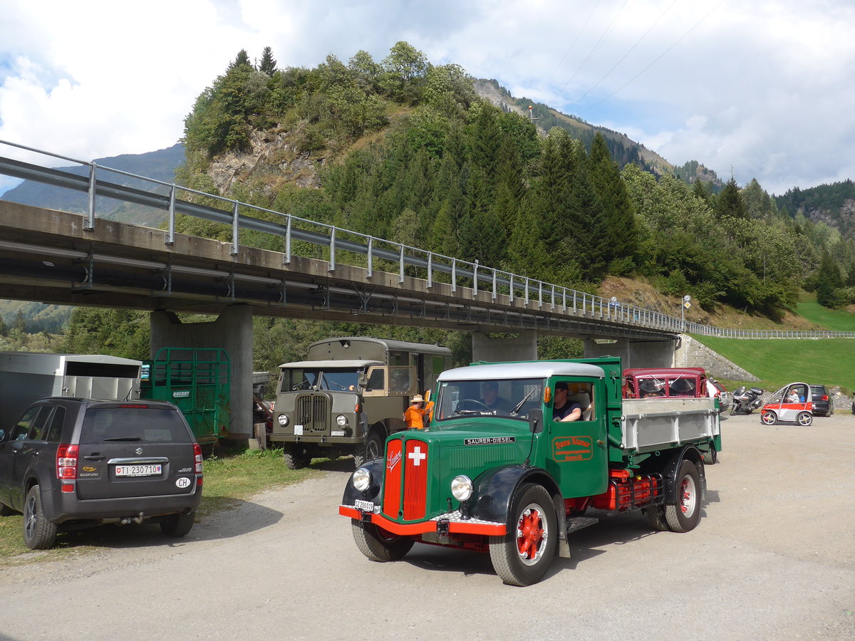 (174'822) - Kiener, Seewen - SZ 200'019 - Saurer am 10. September 2016 in Campo, Saurertreffen