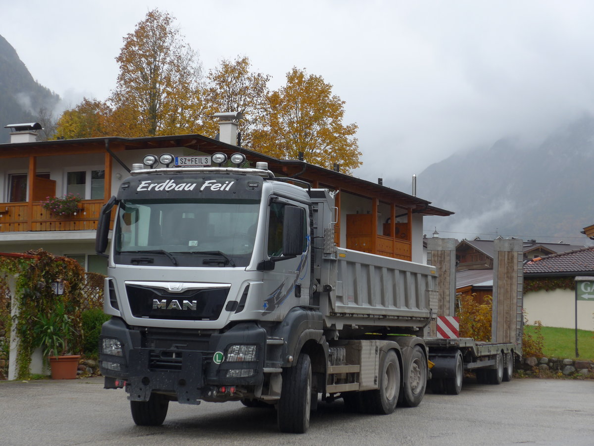 (175'979) - Erdbau Feil - SZ FEIL 3 - MAN am 19. Oktober 2016 in Pertisau