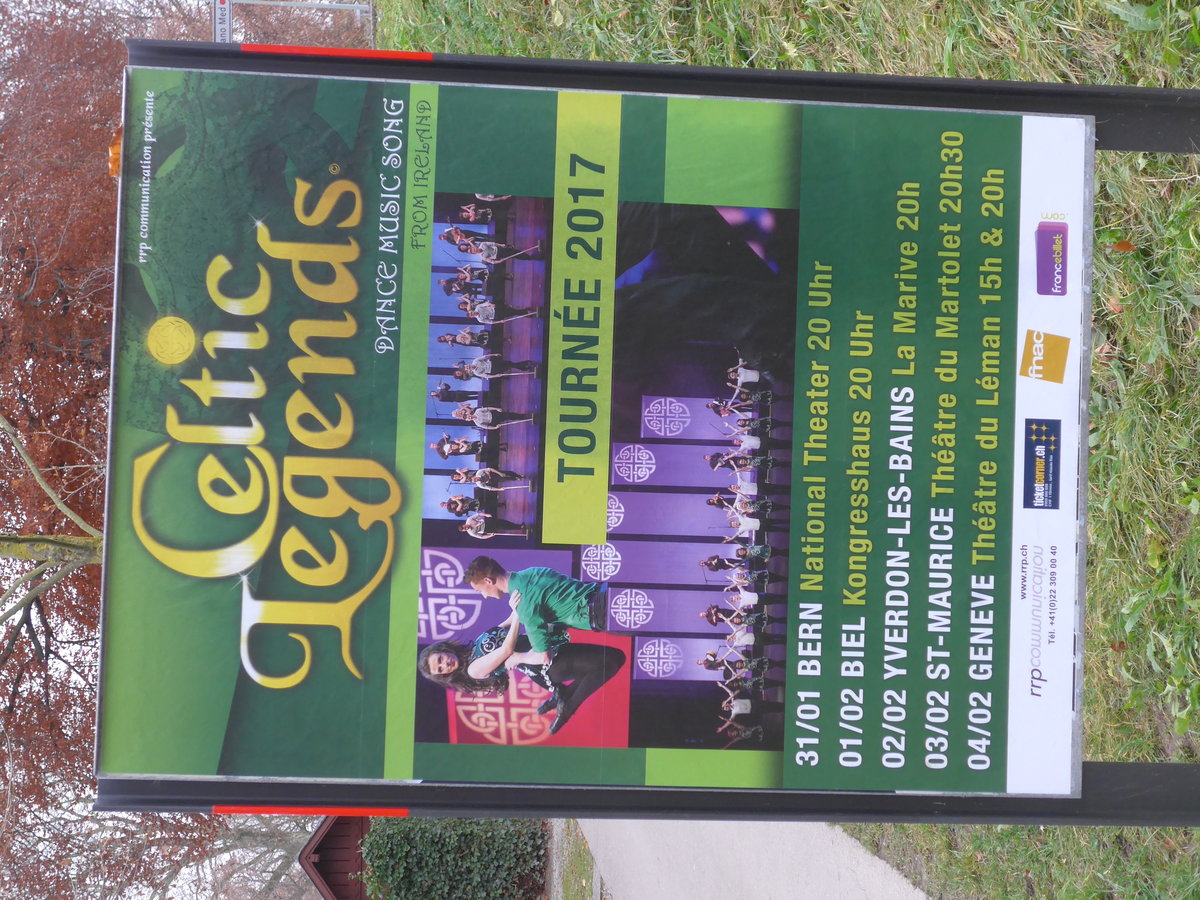 (176'732) - Plakat Celtic Legends am 25. November 2016 in Thun