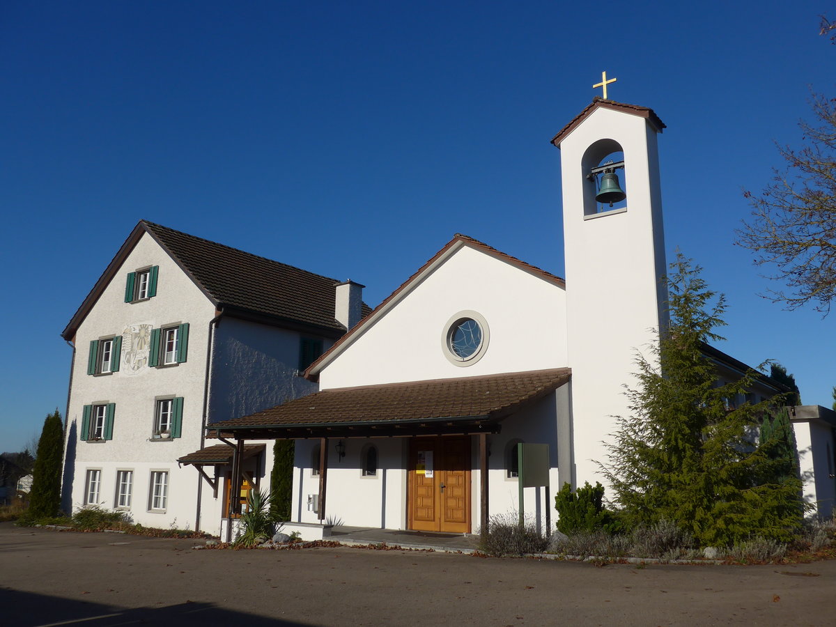 (176'796) - Die Kirche St. Josef am 28. November 2016 in Rickenbach Sulz