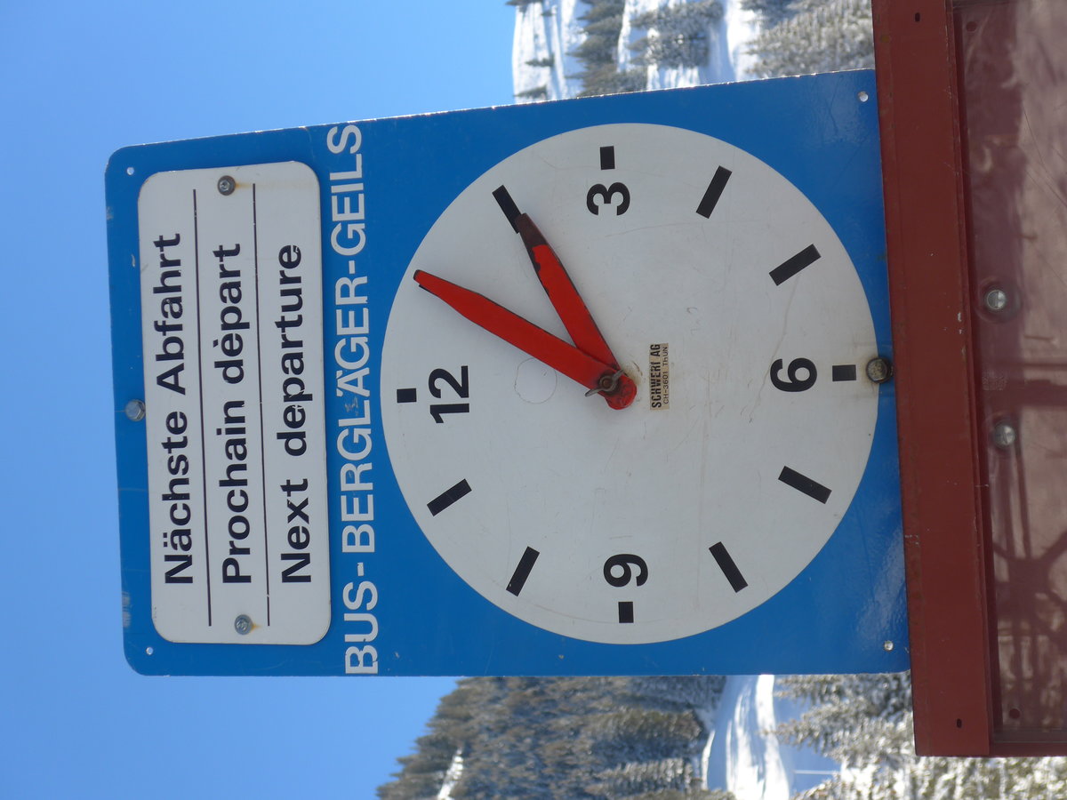 (178'006) - Portenier-Haltestelle - Adelboden, Bergl�ger - am 9. Januar 2017