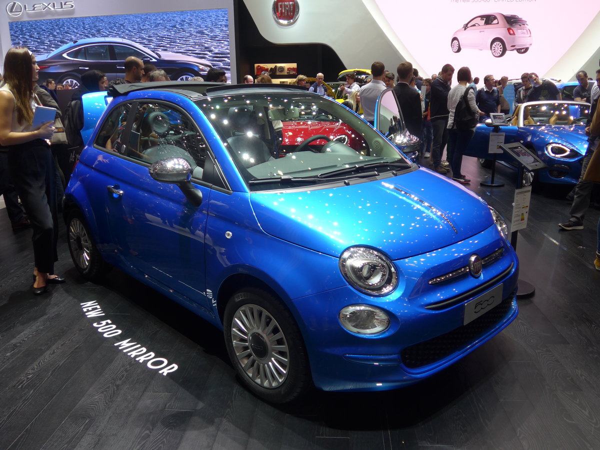 (178'919) - Fiat 500 am 11. M�rz 2017 im Autosalon Genf
