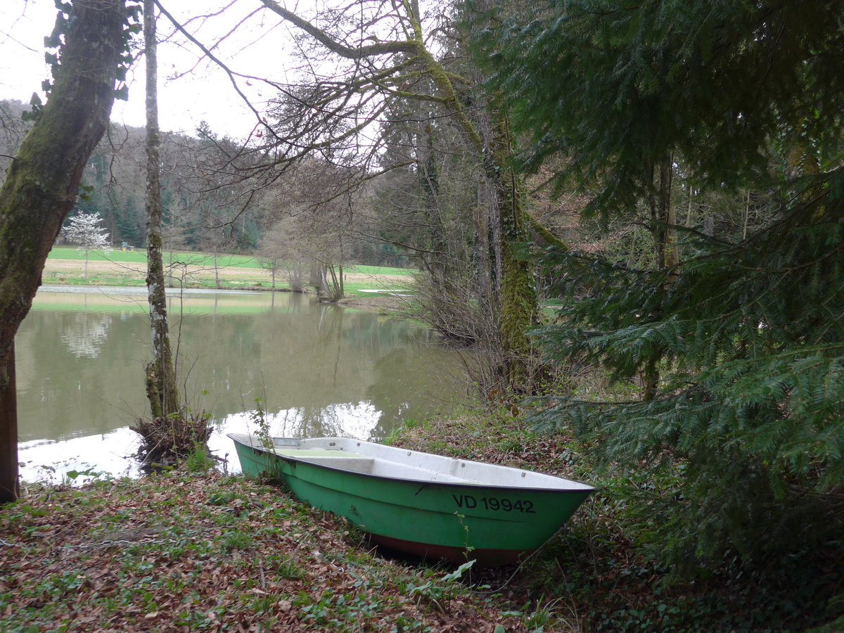 (179'280) - Ruderboot - VD 19'942 - am 1. April 2017 im Weier bei Vendlincourt