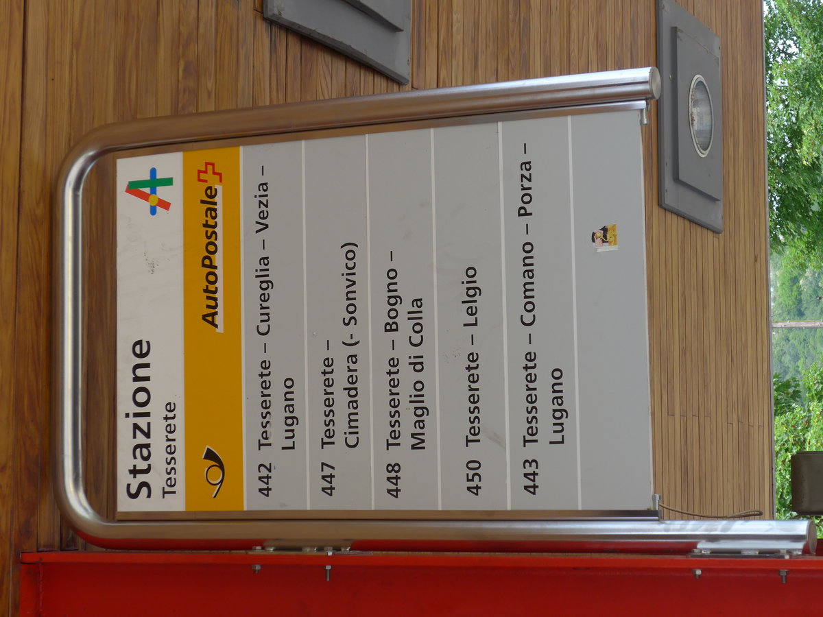 (180'581) - PostAuto-Haltestelle - Tesserete, Stazione - am 23. Mai 2017